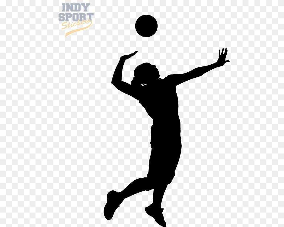 Transparent American Football Player Silhouette Silhouette Volleyball Player, Person, Dancing, Leisure Activities, Stencil Png Image