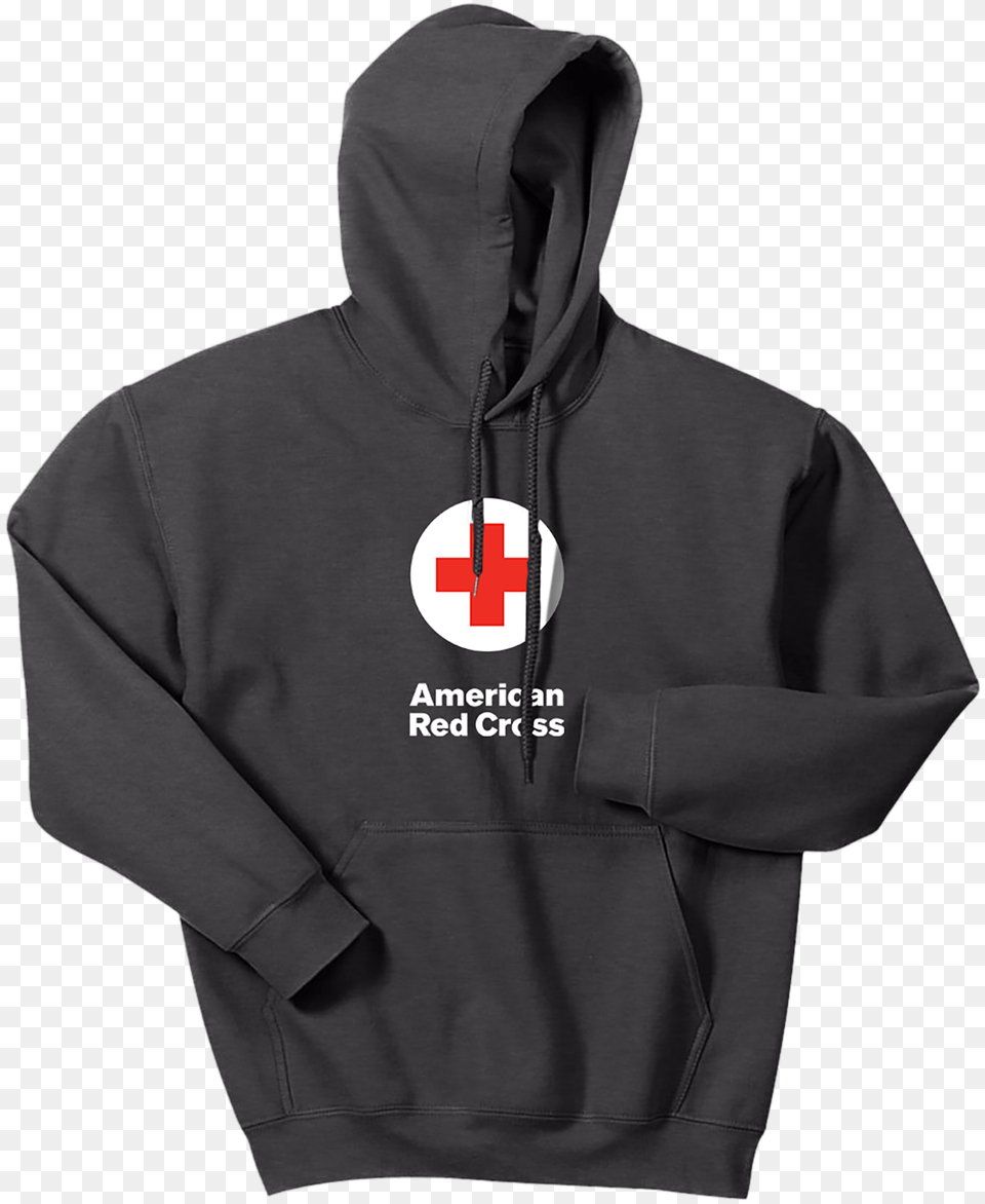 Transparent American Red Cross Logo Raw Hoodie, Clothing, Knitwear, Sweater, Sweatshirt Png Image