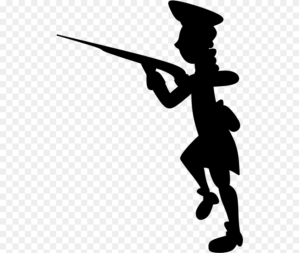 Transparent American Revolution Clipart Silhouette Revolutionary Soldier, Gray Free Png Download