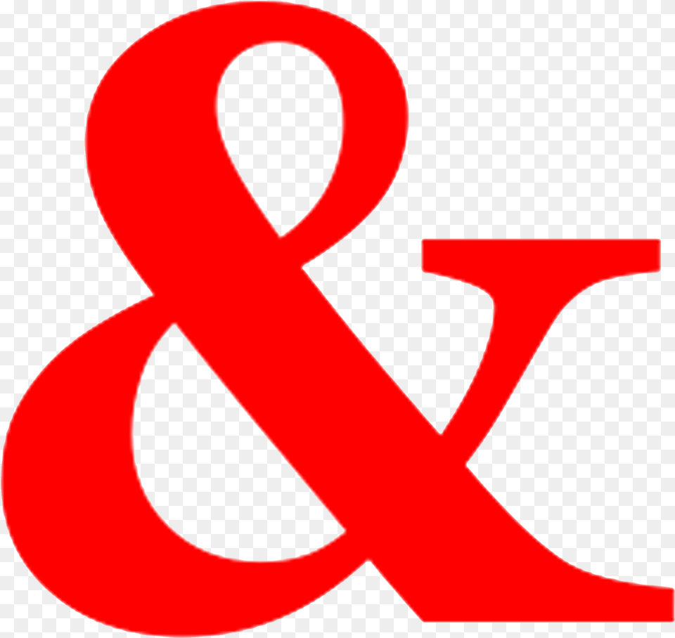 Transparent Ampersand Red Ampersand Symbol, Alphabet, Text, Number, Snowman Free Png Download