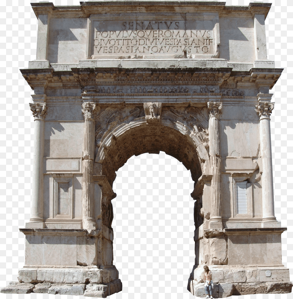 Ancient Rome Clipart Arch Of Titus, Architecture, Building, Person Free Transparent Png