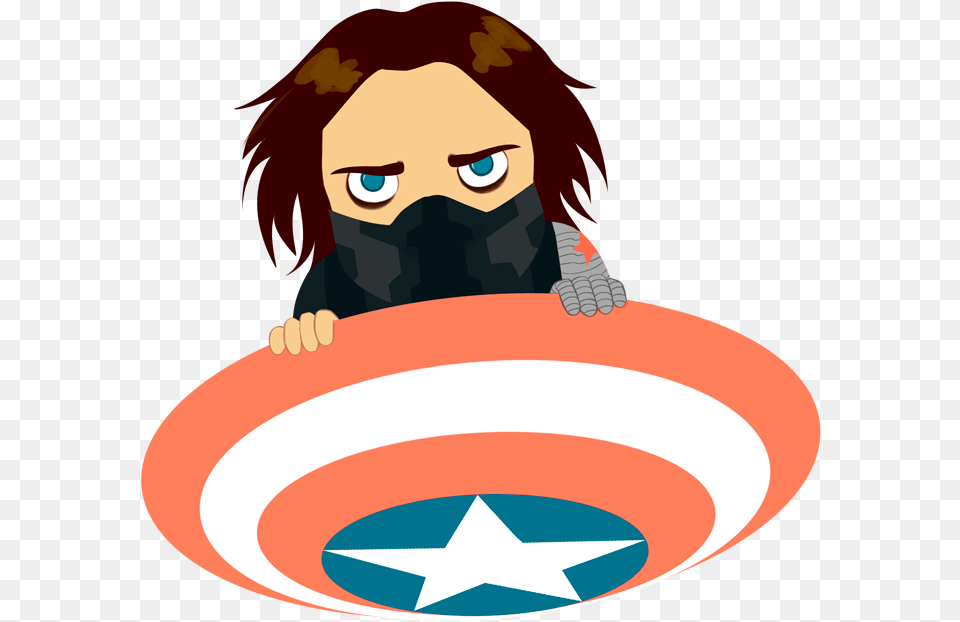 Transparent And Flying Bucky Barnes As Winter Soldier Illustration, Baby, Face, Head, Person Png Image