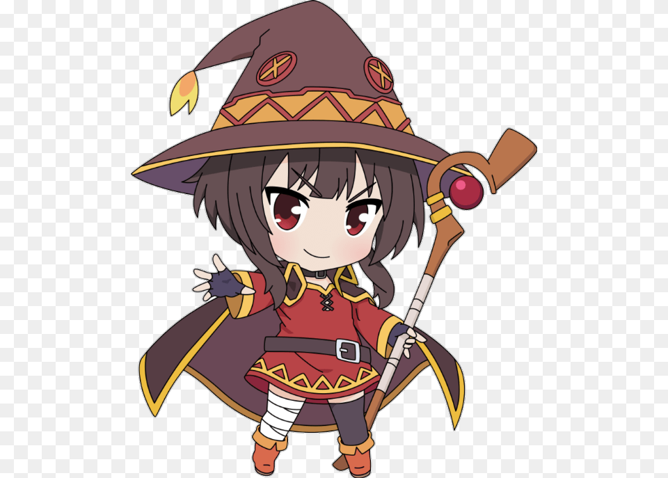 Transparent And Vectors For Download Dlpngcom Anime Chibi Megumin, Book, Comics, Publication, Baby Free Png