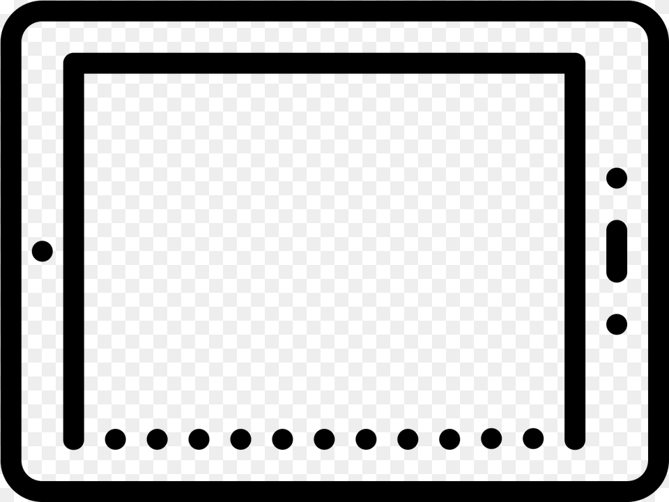 Transparent Android Tablet, Gray Free Png Download