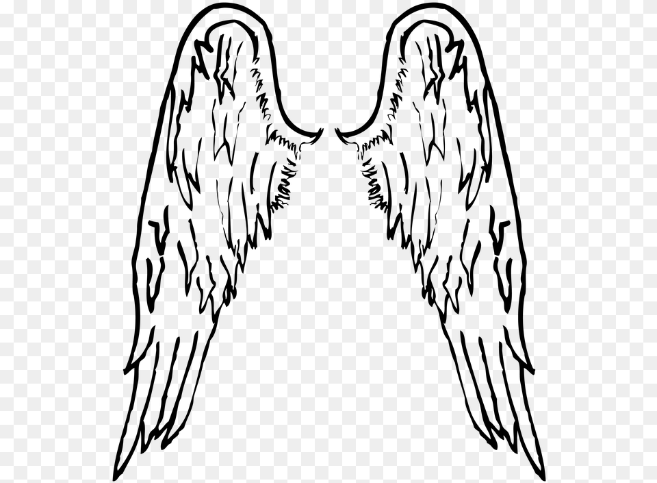 Transparent Angel Wings Clipart Transparent Angel Wings Clip Art, Silhouette, Outdoors Free Png Download