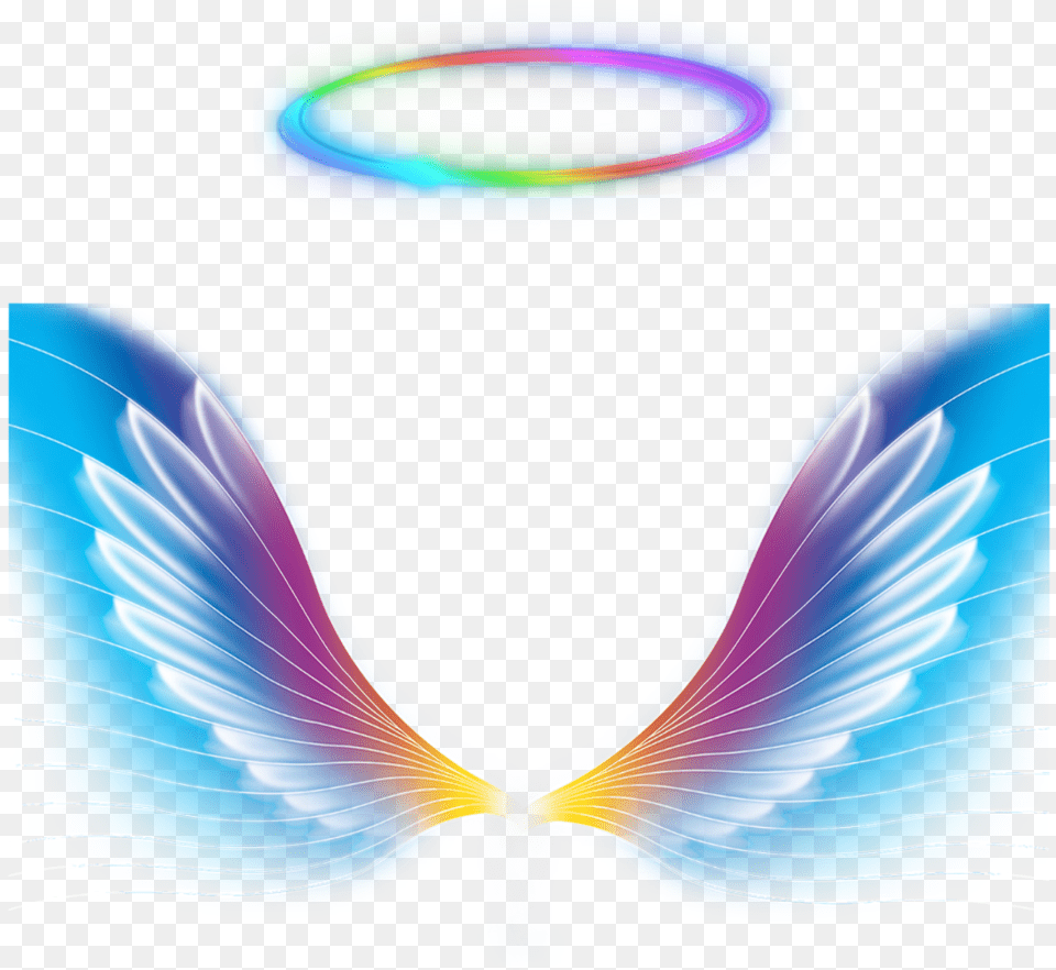 Transparent Angel Wings Colorful Wings, Accessories, Pattern, Fractal, Ornament Png Image