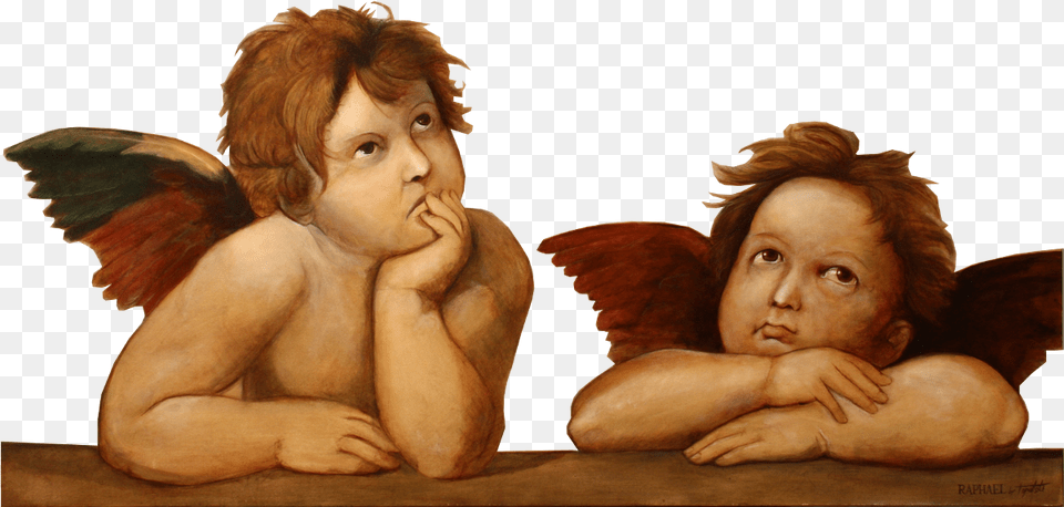 Transparent Angels Putti Detail From The Sistine Madonna, Adult, Person, Woman, Female Png
