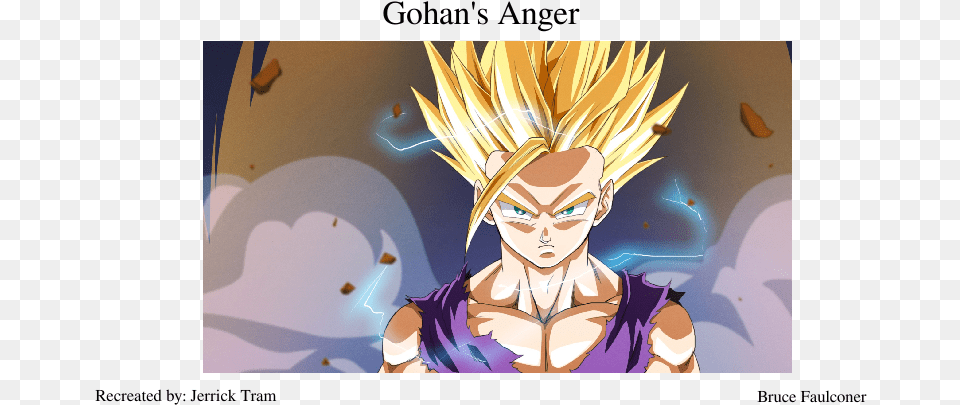 Angry Anime Guhan Dragon Ball Z, Book, Comics, Publication, Person Free Transparent Png