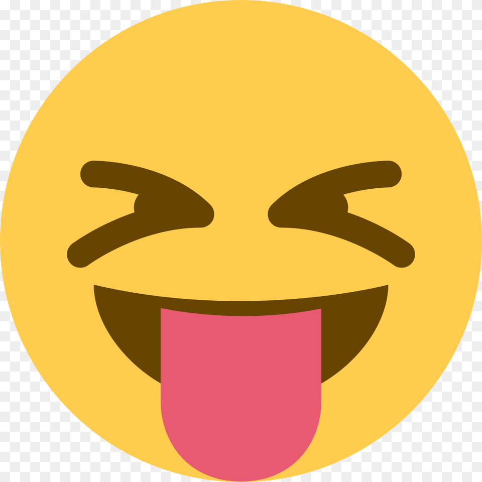 Transparent Angry Face Emoji Squinting Face With Tongue Twitter, Body Part, Mouth, Person, Astronomy Png