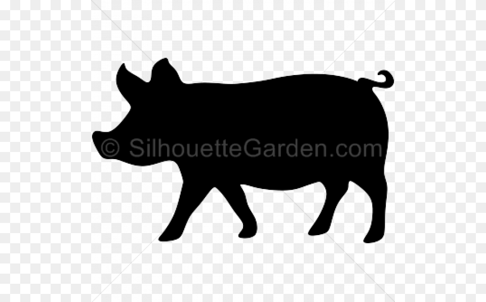 Transparent Animal Silhouette Clipart Pig Farm Animal Silhouettes, Boar, Hog, Mammal, Wildlife Png