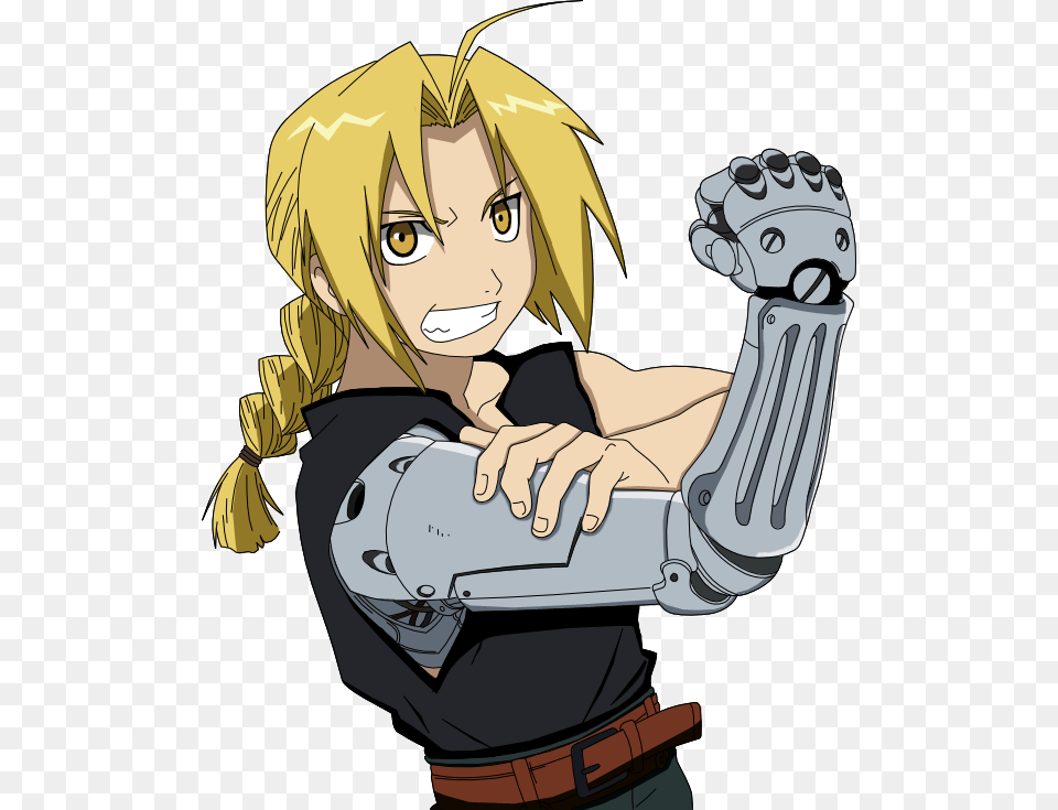 Anime Characters Edward Elric Side View, Book, Comics, Publication, Face Free Transparent Png