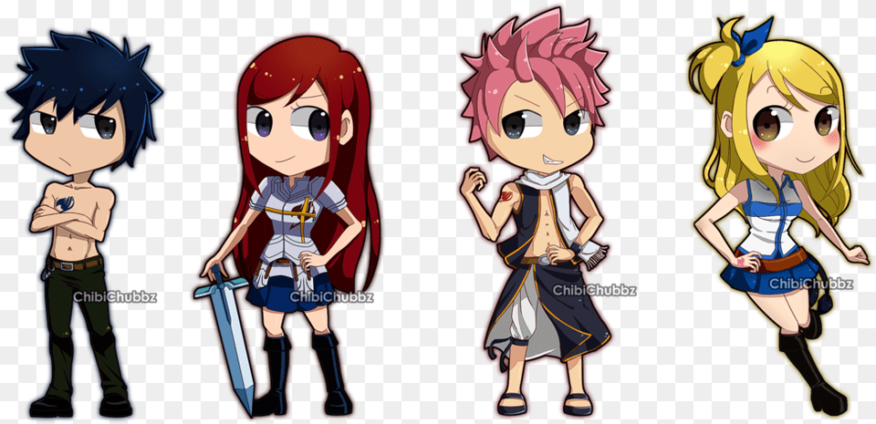 Anime Clipart Chibi Fairy Tail, Publication, Book, Comics, Person Free Transparent Png