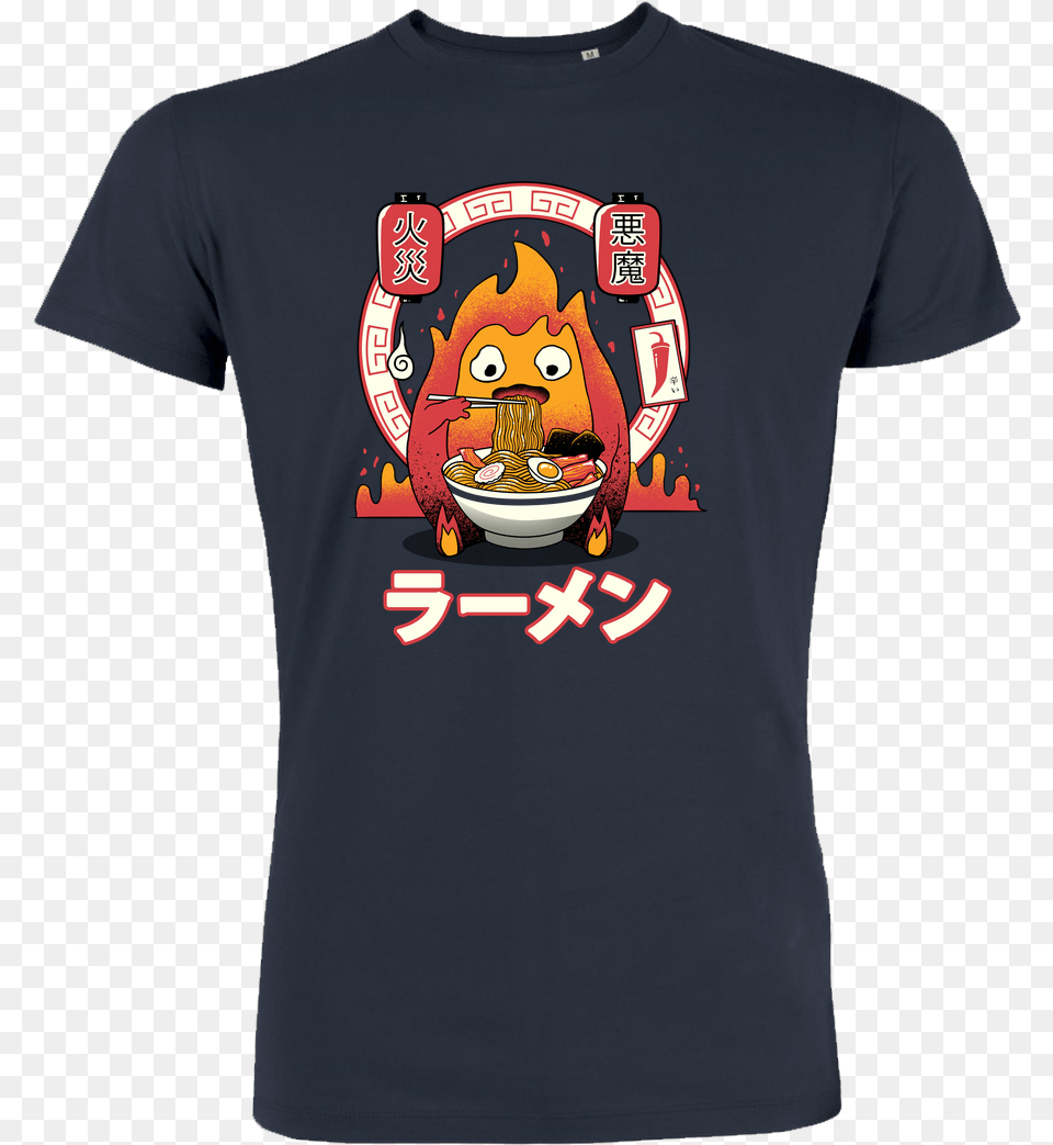 Transparent Anime Demon Calcifer Totoro Ramen, Clothing, Shirt, T-shirt, Baby Free Png Download