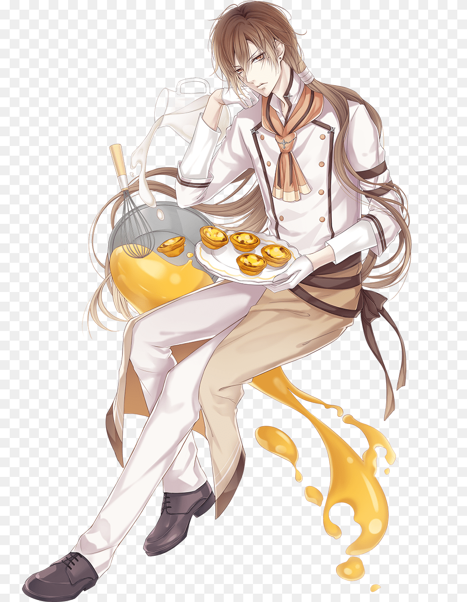 Transparent Anime Food Food Fantasy Pastel De Nata, Publication, Book, Comics, Person Free Png