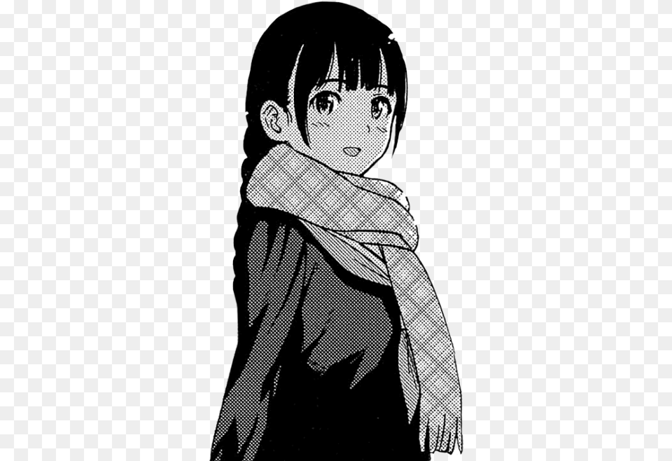Transparent Anime Girl Black And White, Book, Comics, Person, Publication Free Png