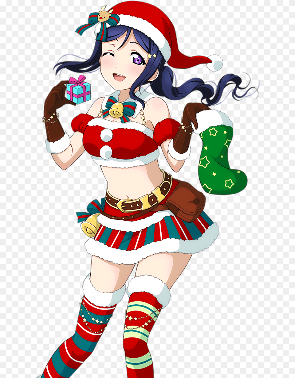 Transparent Anime Girl Christmas Anime Girl Christmas, Elf, Baby, Person, Head Png