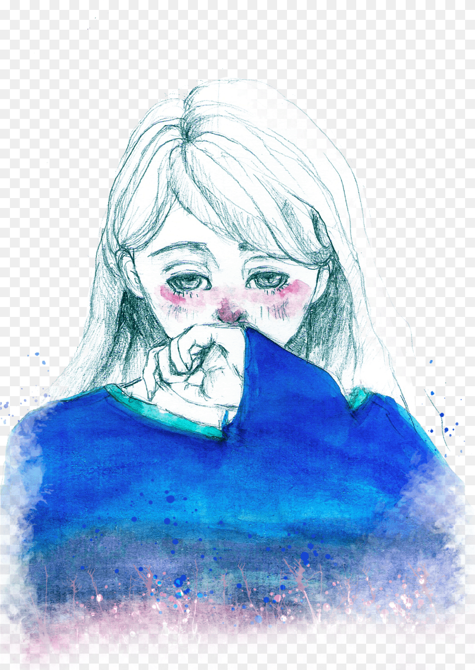 Transparent Anime Girl Face Girl Watercolor Transparent, Adult, Person, Woman, Female Png