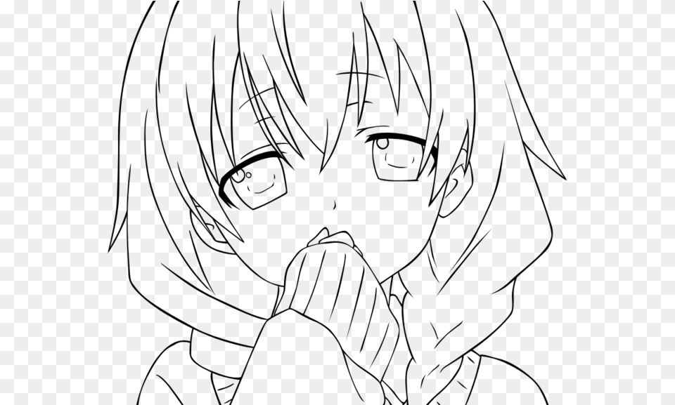Anime Lineart Anime Line Art Gray Free Transparent Png