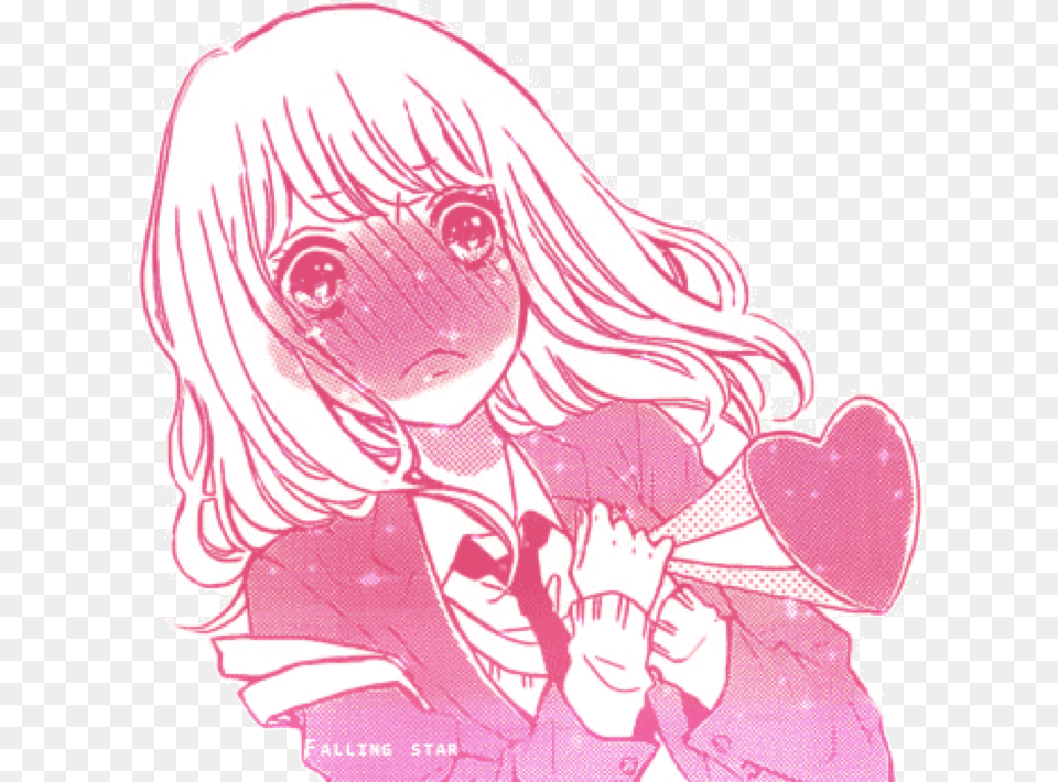 Transparent Anime Love Baby Pink Anime Aesthetic, Book, Comics, Publication, Adult Png