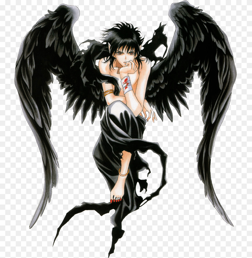 Transparent Anime Male Anime Fallen Angel, Adult, Publication, Person, Female Png Image