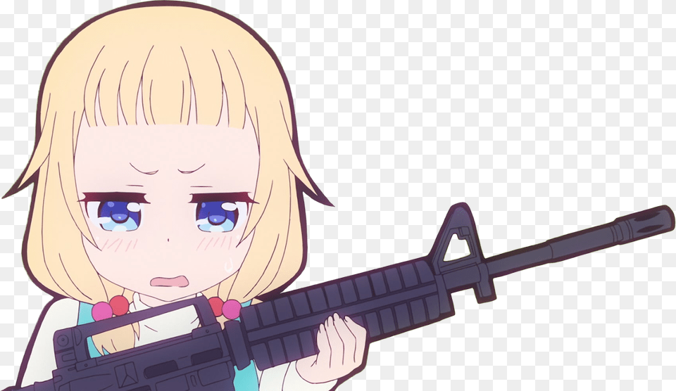 Transparent Anime Reaction Sakura Nene New Game, Baby, Firearm, Gun, Person Free Png Download