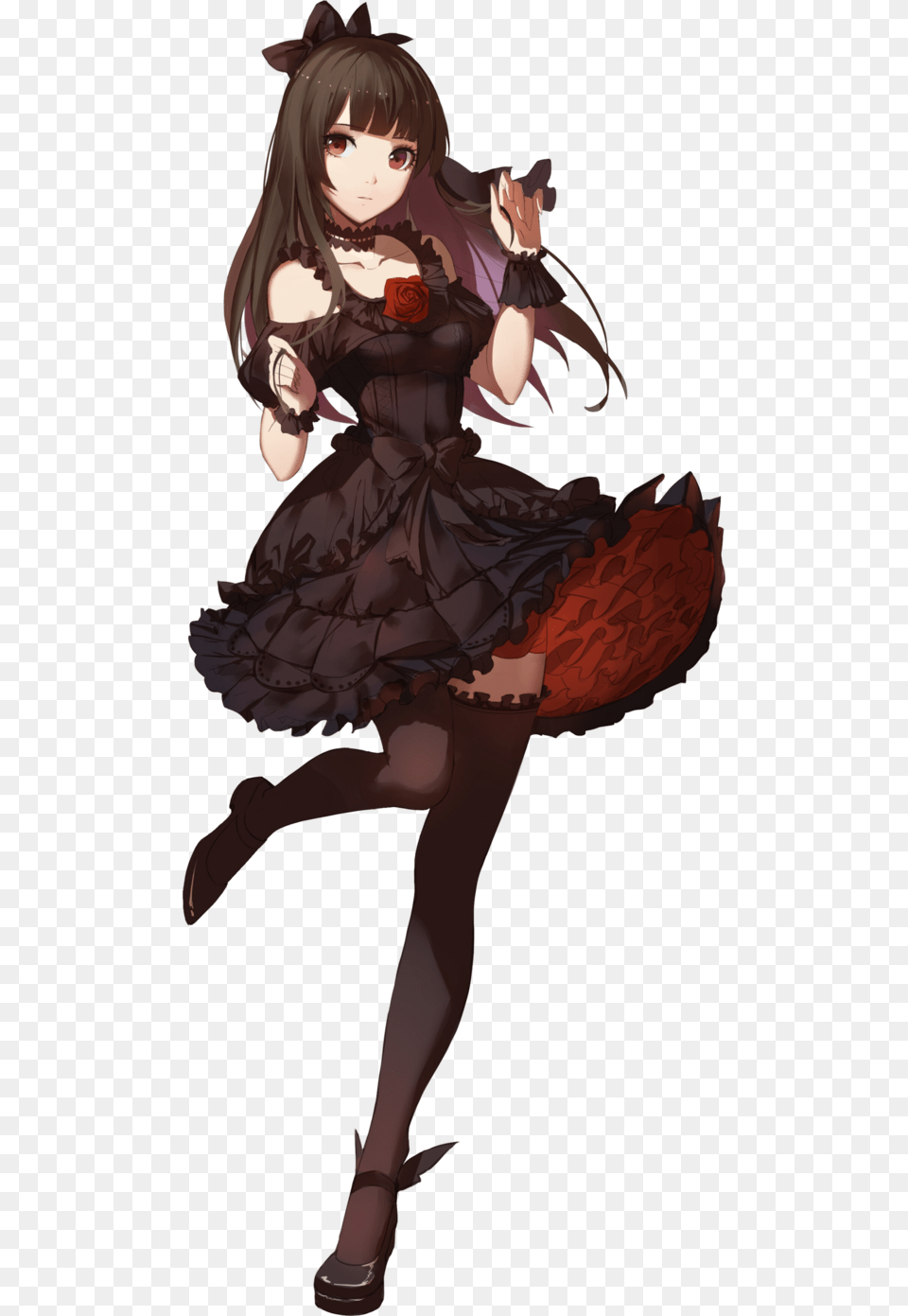 Anime Anime Girl Gothic Dress, Book, Comics, Publication, Person Free Transparent Png