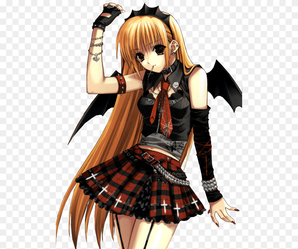 Transparent Animes Cute Goth Anime Girl, Publication, Book, Comics, Person Png