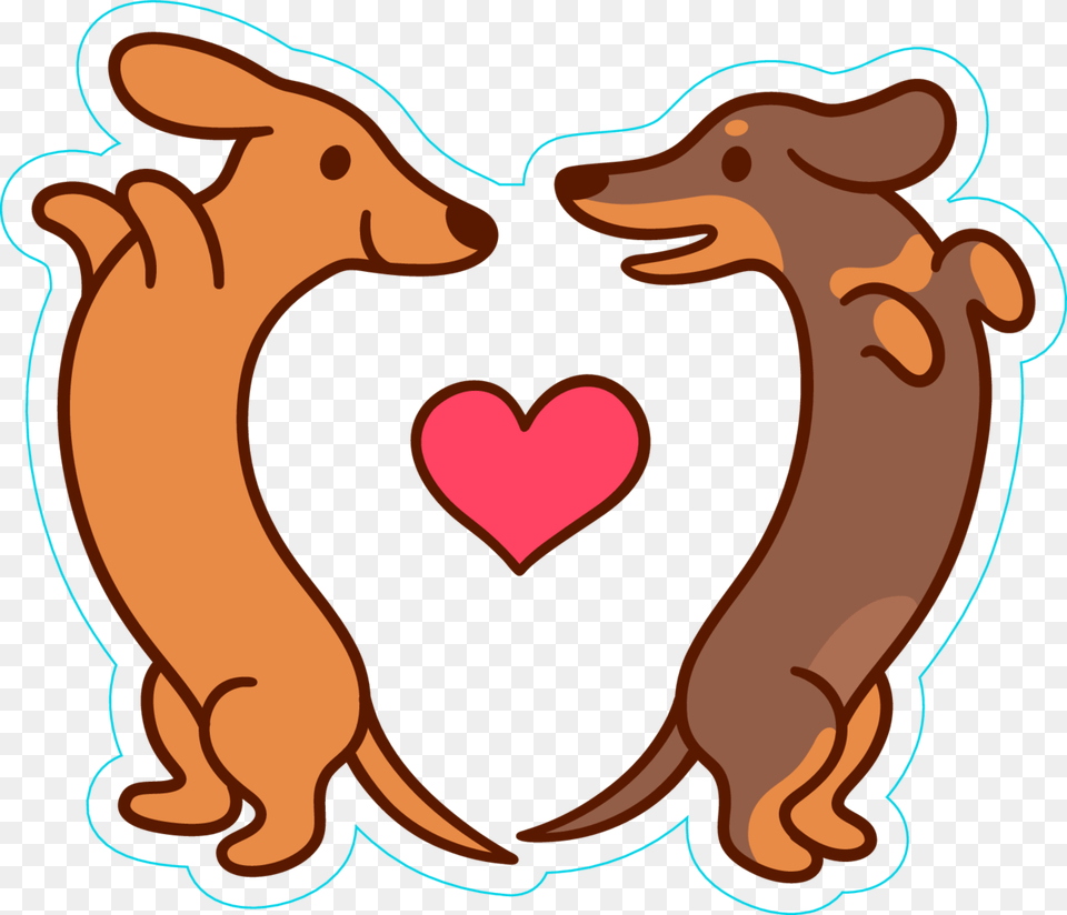 Transparent Anteater Clipart Cartoon Dachshund, Heart Png Image
