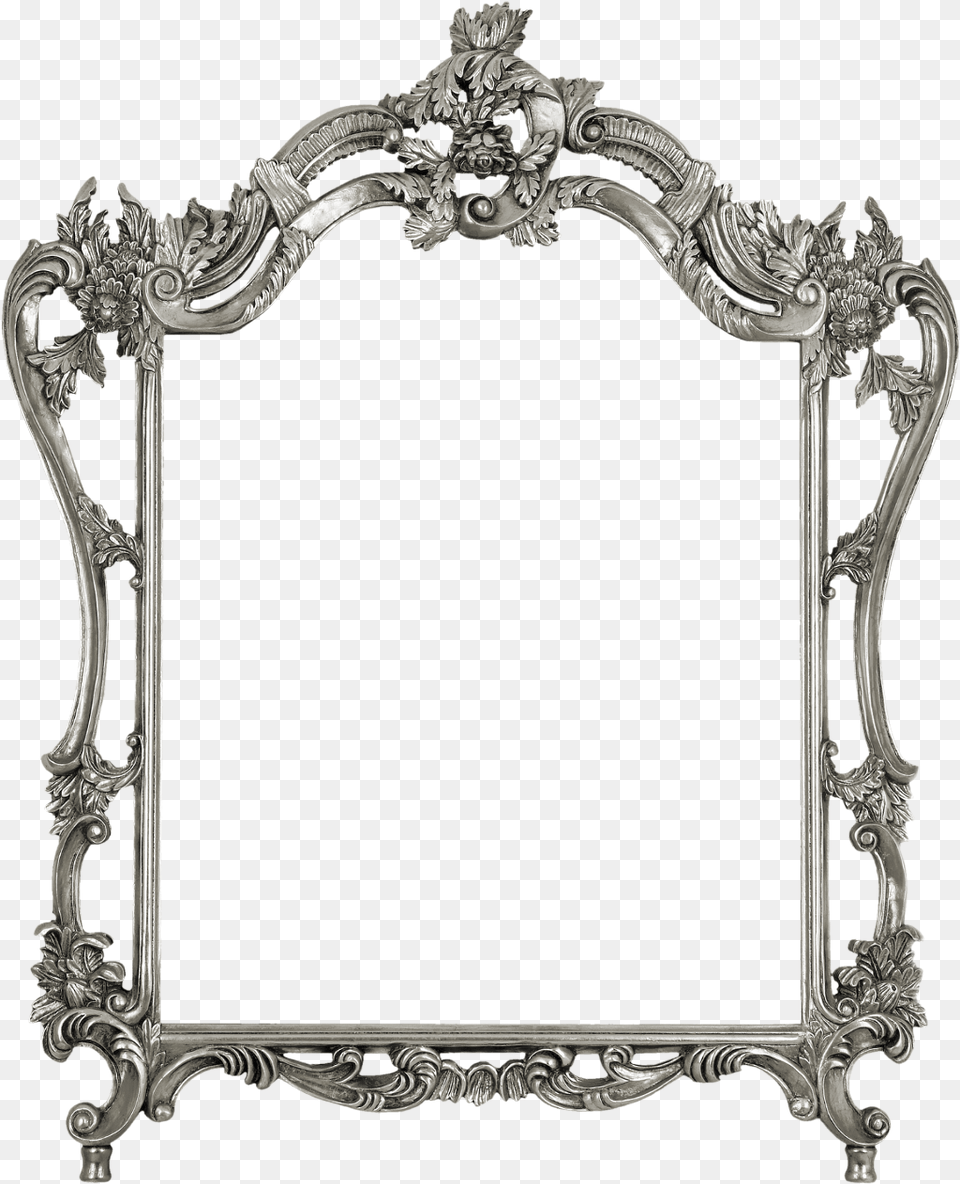 Transparent Antique Silver Frame Family Frame Picture Hd, Mirror, Crib, Furniture, Infant Bed Free Png Download