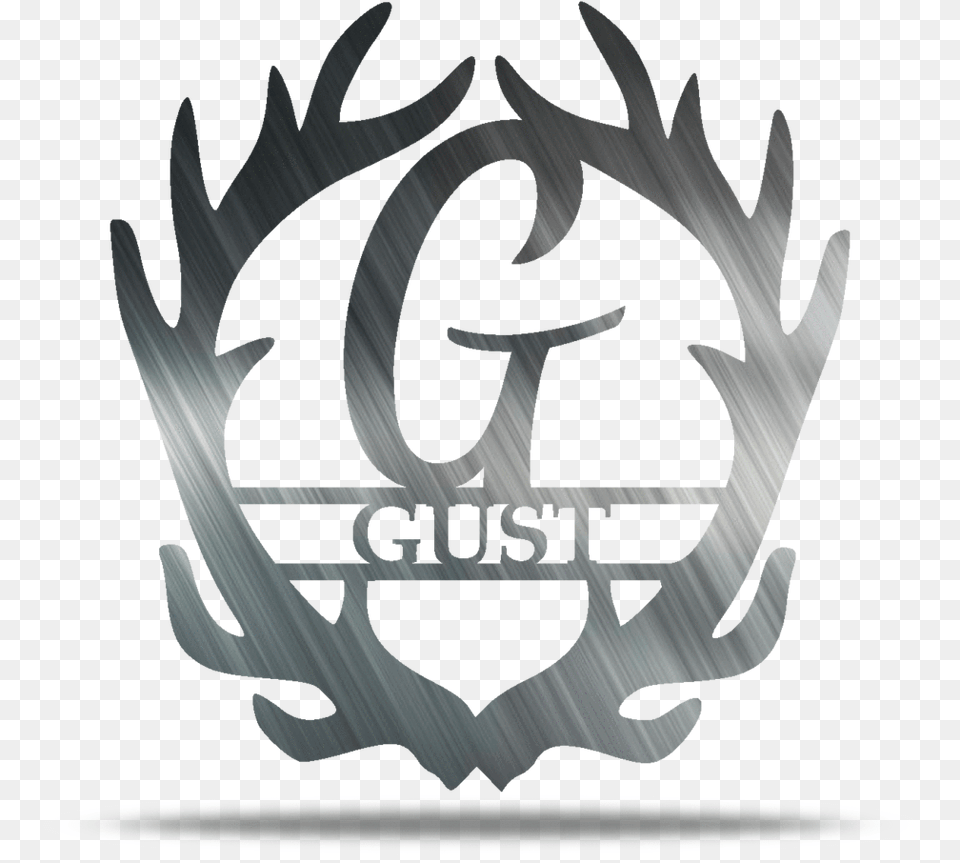 Antler Antler Initial Metal Art, Emblem, Symbol, Logo, Person Free Transparent Png