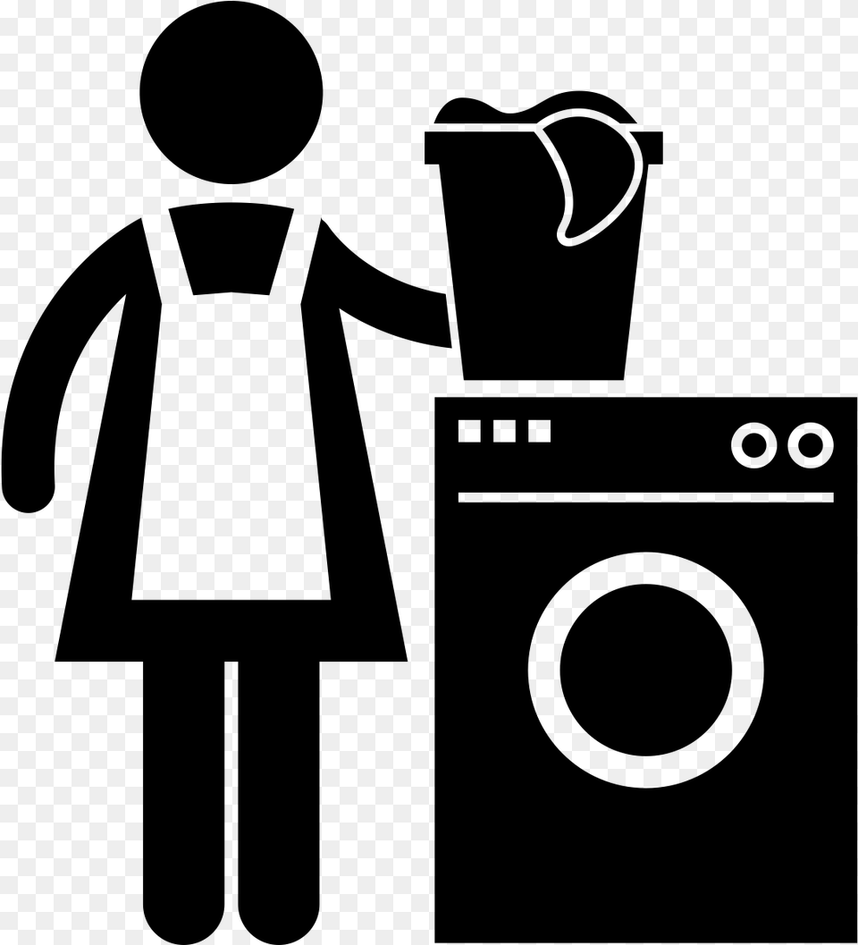 Anu Cliparts Black And White Laundry Service Laundry Icon, Gray Free Transparent Png
