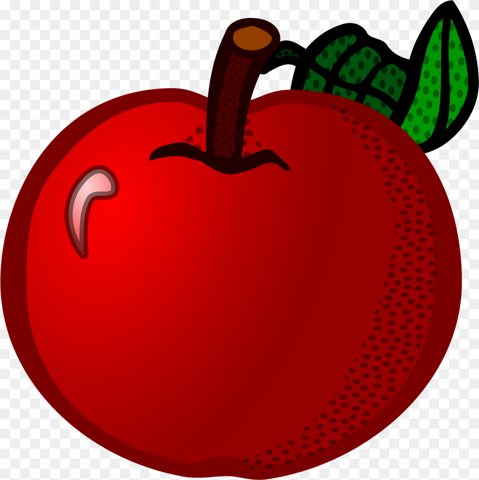 Apple Drawing Coloured Of Apple, Food, Fruit, Plant, Produce Free Transparent Png