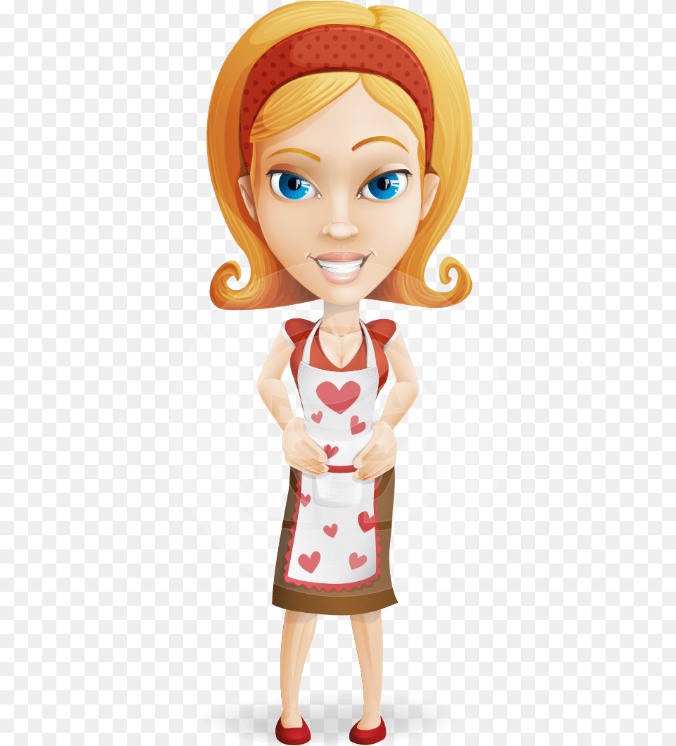 Transparent Apron Clipart Black And White Wife Cartoon, Doll, Toy, Baby, Person Png