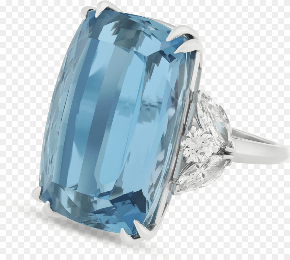 Transparent Aquamarine Van Cleef And Arpels Aquamarine Ring, Accessories, Diamond, Gemstone, Jewelry Free Png Download