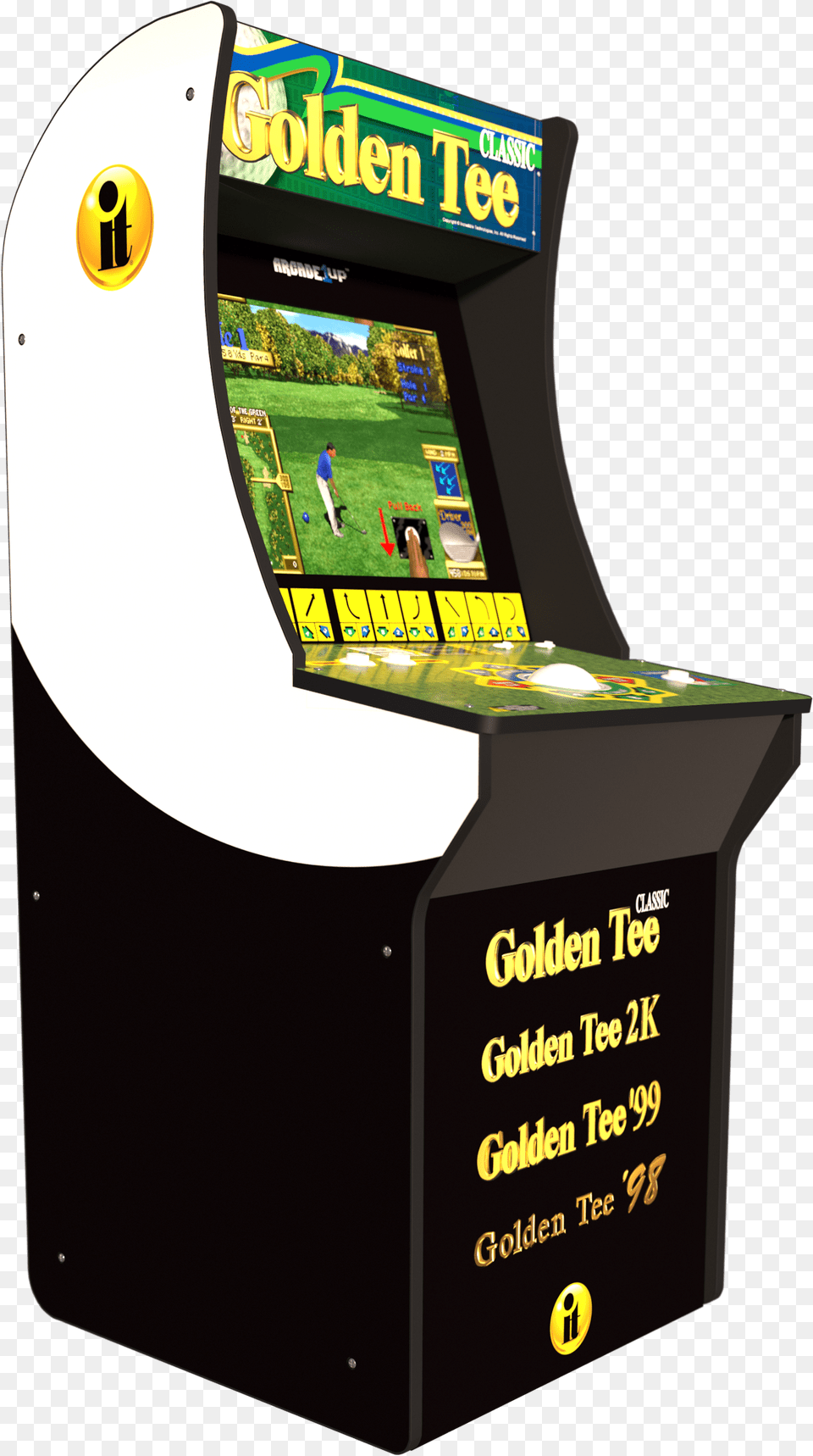 Arcade Cabinet Golden Tee Arcade, Arcade Game Machine, Game, Person Free Transparent Png