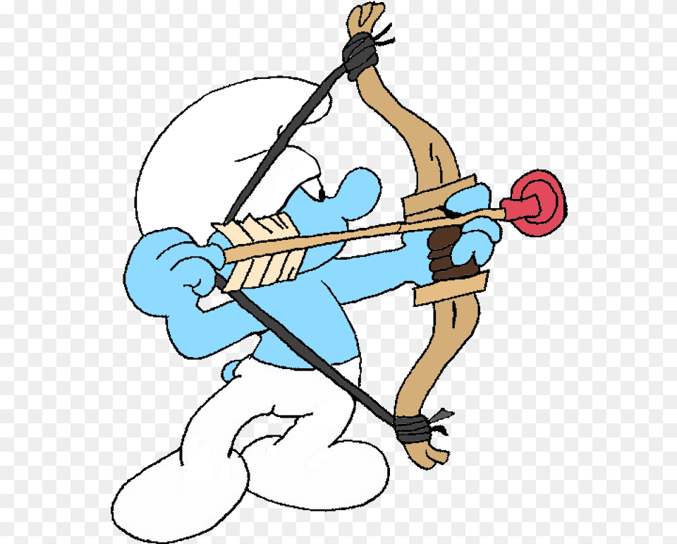 Transparent Archery Archer Clumsy Smurf, Baby, Person, Weapon, Bow Free Png Download