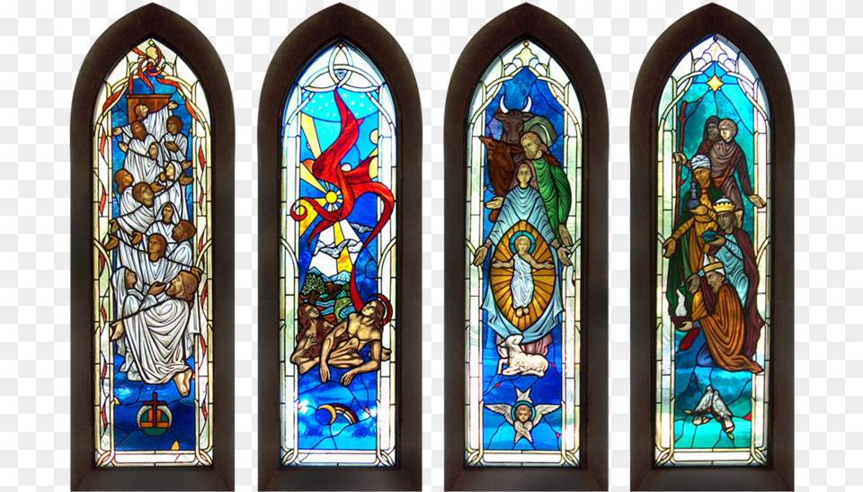 Transparent Arches Stained Glass, Art, Stained Glass, Person, Face Free Png