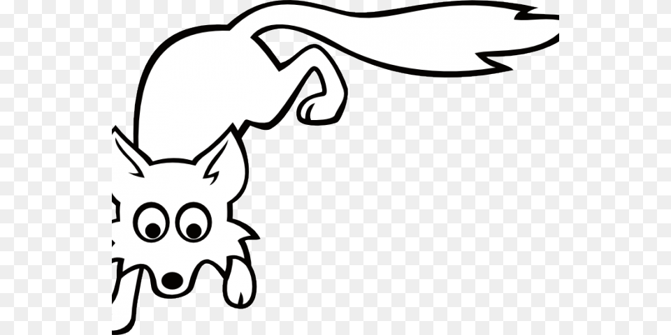 Transparent Arctic Fox Fox Clip Art Black White, Stencil, Baby, Person, Face Png Image