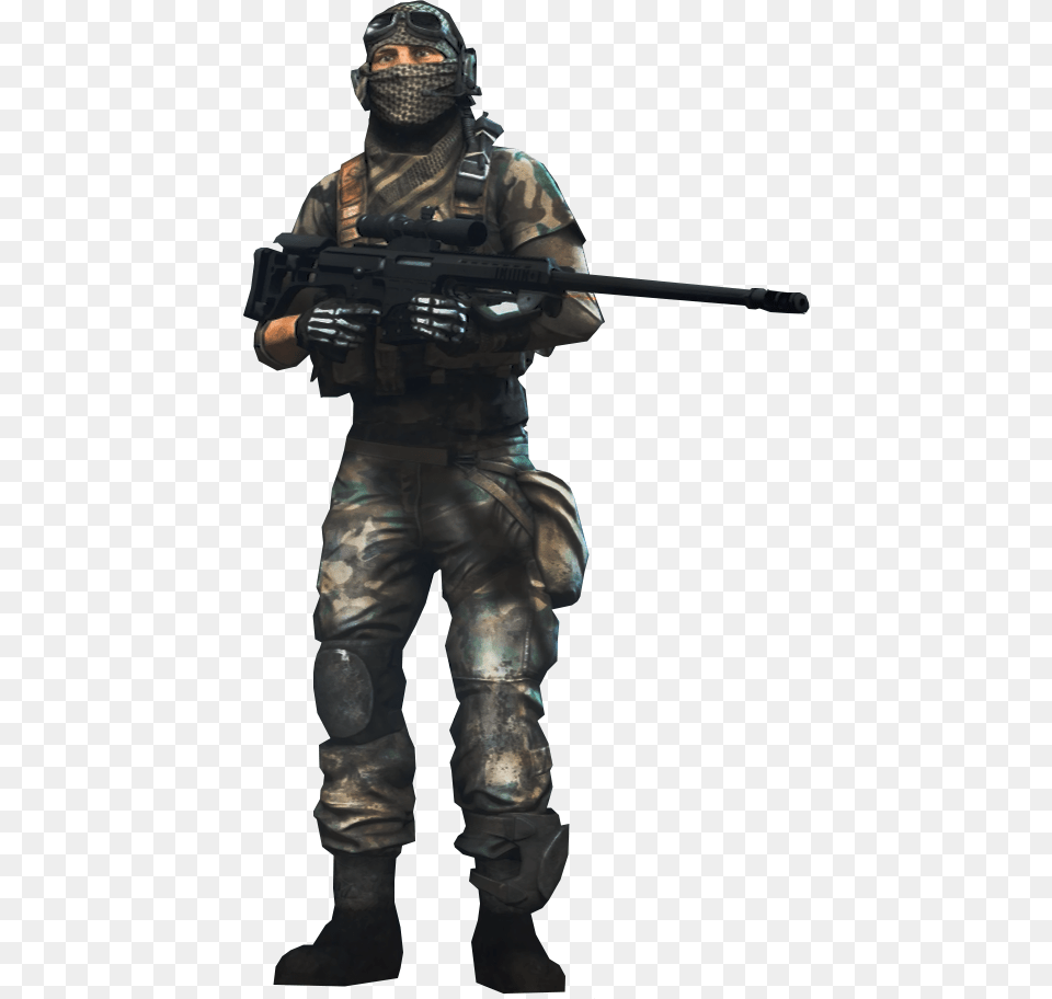 Transparent Army Guy, Gun, Weapon, Adult, Male Png