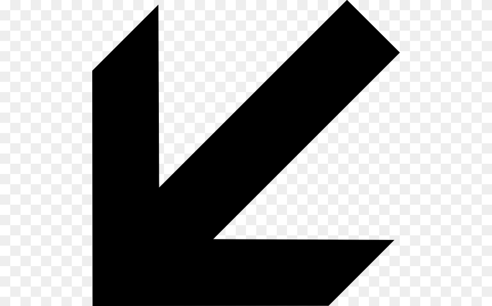 Transparent Arrow Arrow Down Left, Triangle, Symbol Free Png