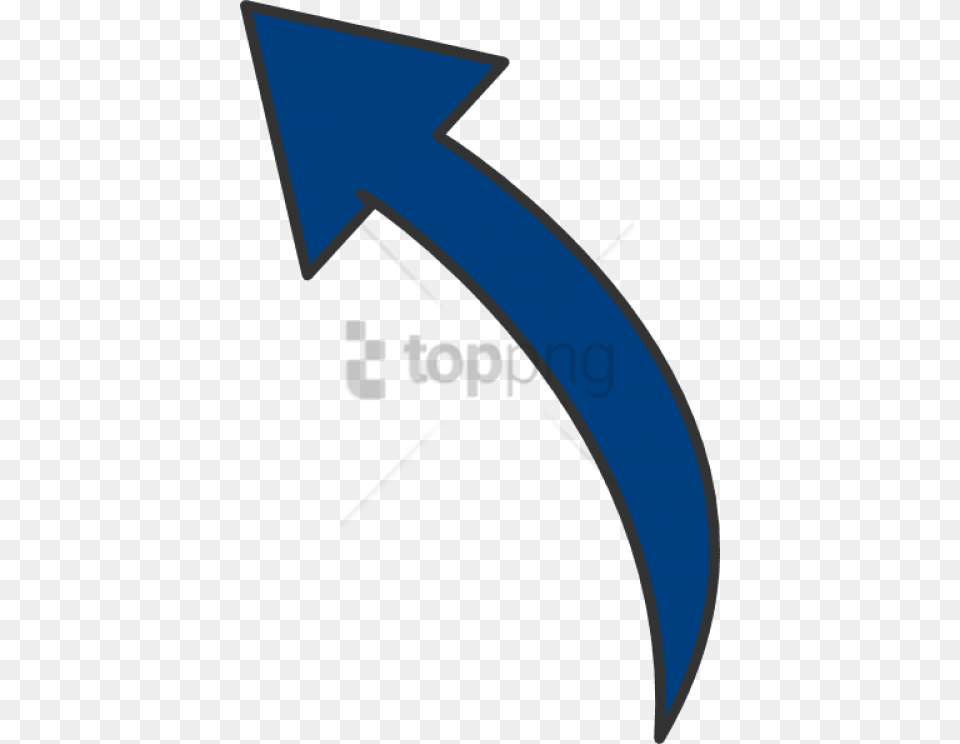 Transparent Arrow Clipart Dark Blue Curved Arrow, Symbol, Number, Text Png Image