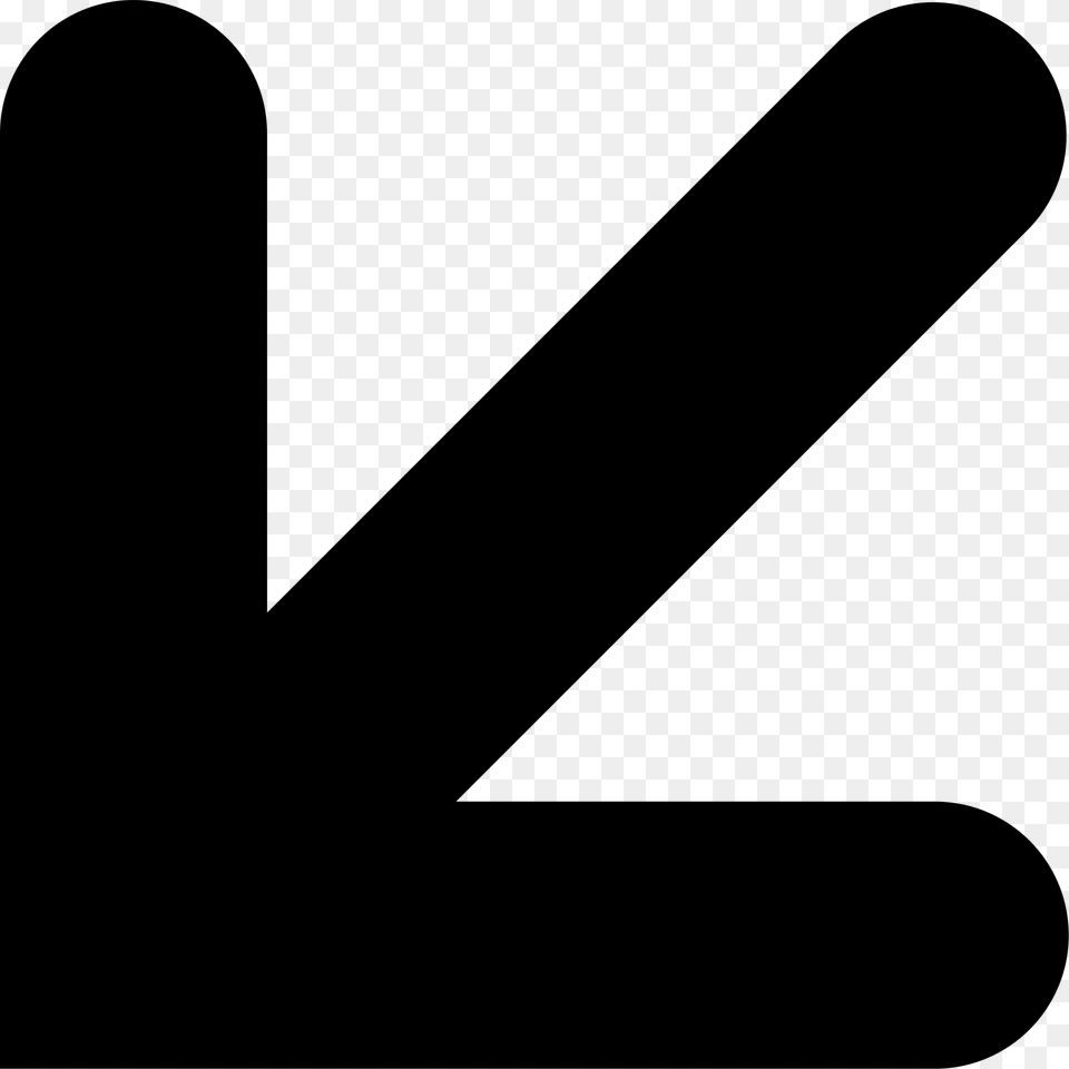 Transparent Arrow Pointing Down Arrow Pointing Down Left, Gray Png Image
