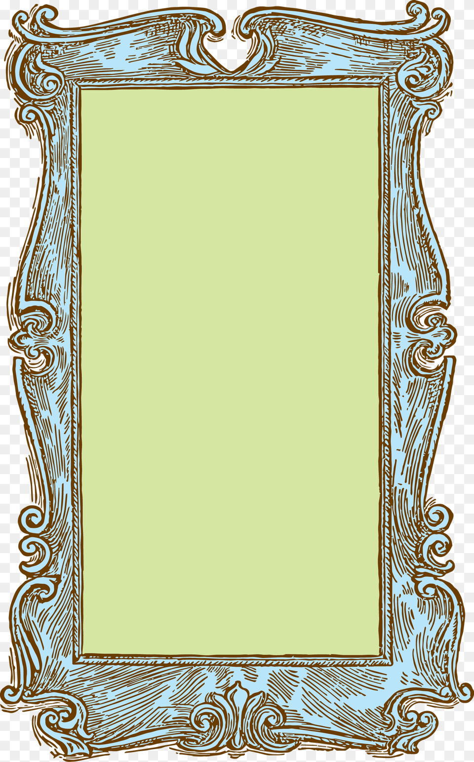 Transparent Art Nouveau Border Colorful Vintage Frame, Mirror Png