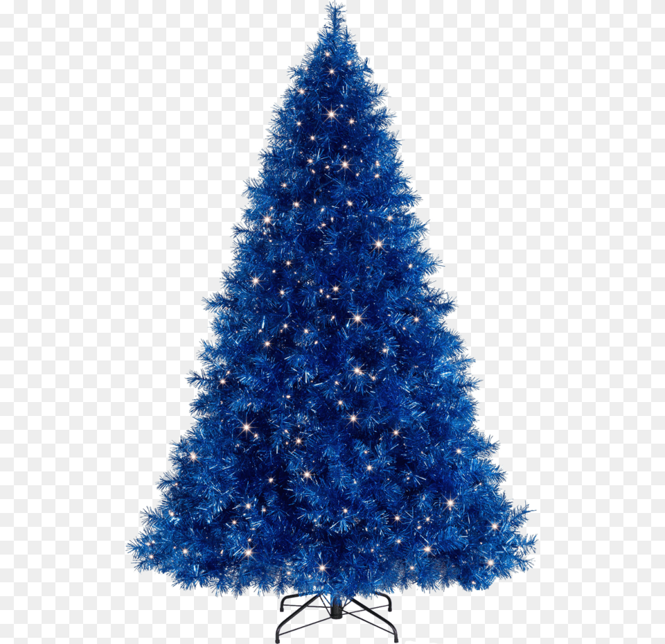 Transparent Artificial Christmas Tree Christmas Tree Blue Tinsel Christmas Tree, Plant, Christmas Decorations, Festival, Christmas Tree Free Png