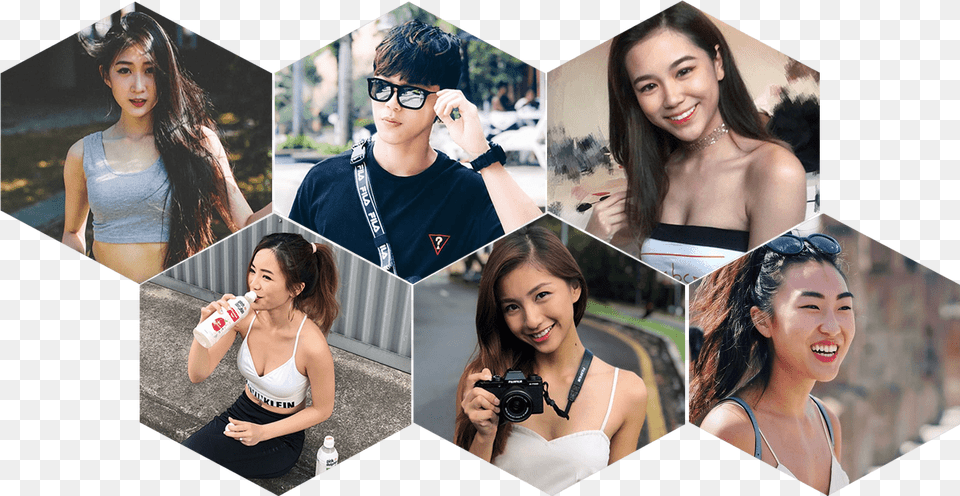 Asian Model Social Influencer Malaysia, Accessories, Sunglasses, Art, Collage Free Transparent Png