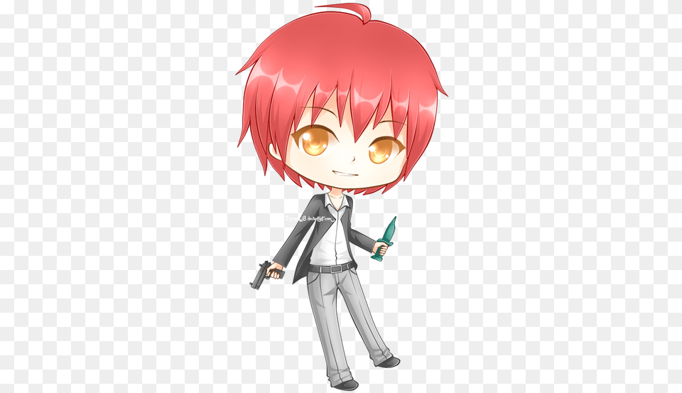 Transparent Assassination Classroom Karma Chibi, Book, Comics, Publication, Manga Png Image