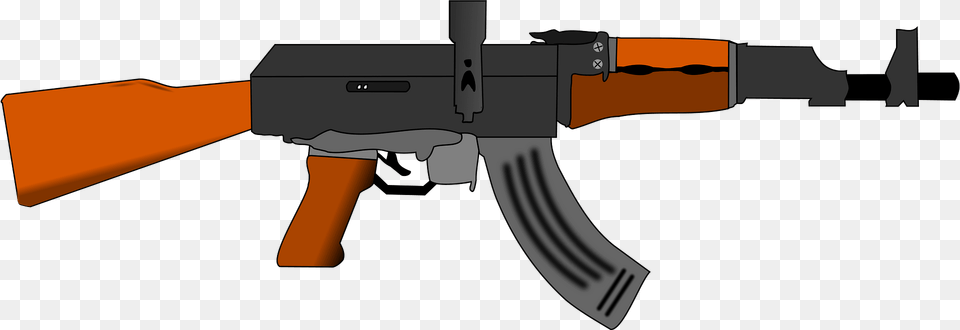 Transparent Assault Rifle Ak 47 Clipart, Firearm, Gun, Weapon, Machine Gun Png