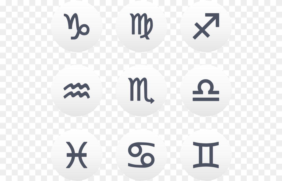 Transparent Astrology Zodiac Signs Icons, Number, Symbol, Text Free Png Download