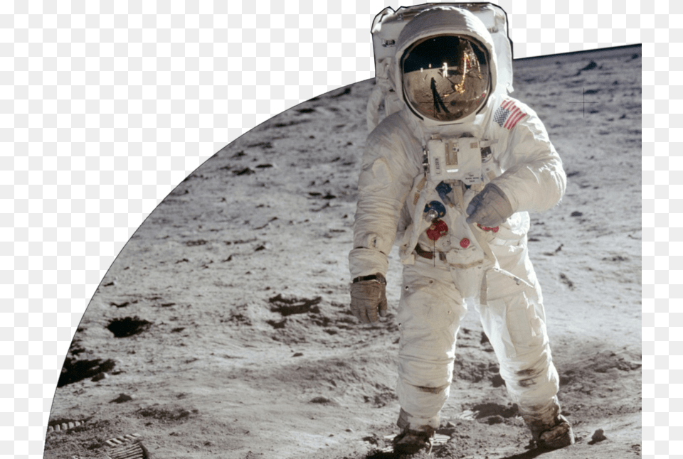 Transparent Astronaut In Space Speedmaster Moonwatch Buzz Aldrin, Person, Clothing, Glove, Astronomy Png