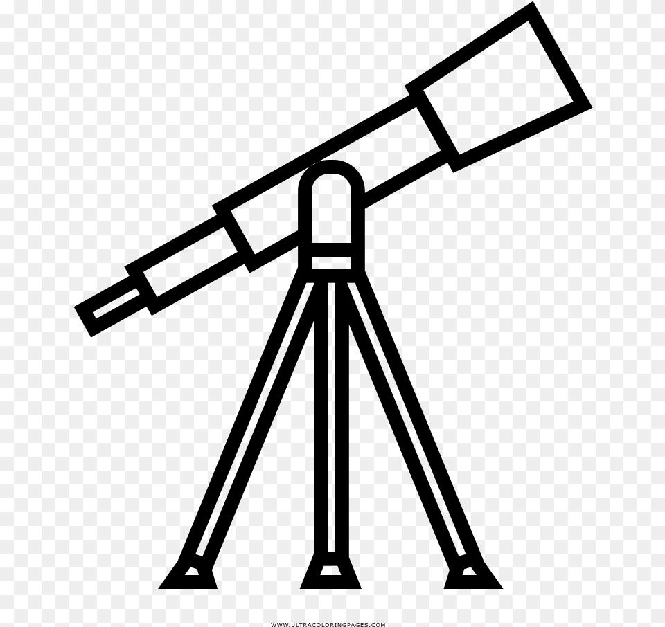 Astronomer Clipart Dibujo Telescopio Para Colorear, Gray Free Transparent Png